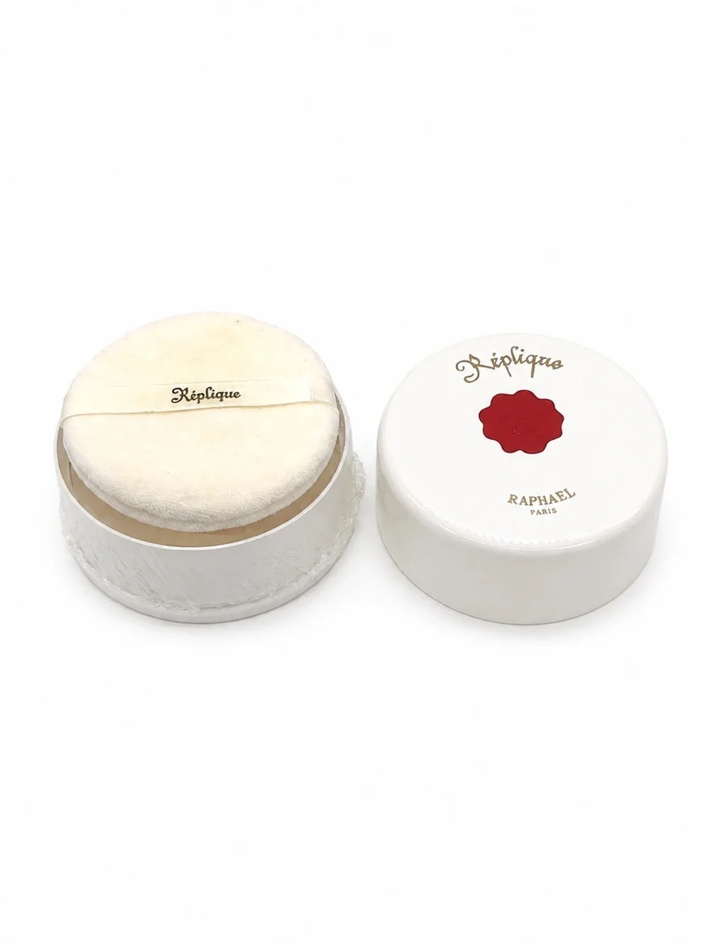 VINTAGE RAPHAEL PARIS RÉPLIQUE DUSTING POWDER WITH PUFF